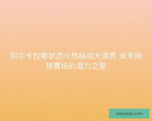 阿尔卡拉斯状态火热挑战大满贯 未来网球赛场的潜力之星